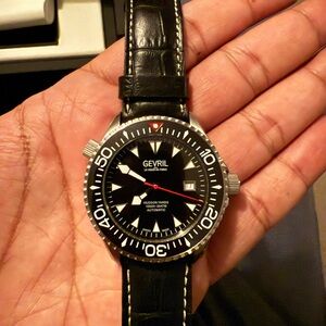 Gevril Hudson Yards Men's Black Automatic Diver Watch